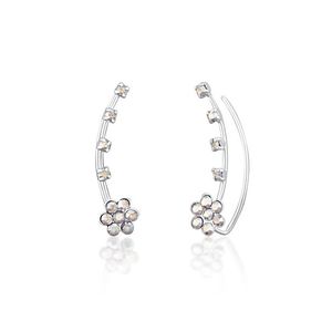 JwL Luxury Pearls Květinové podélné náušnice s krystaly JL0722 obraz