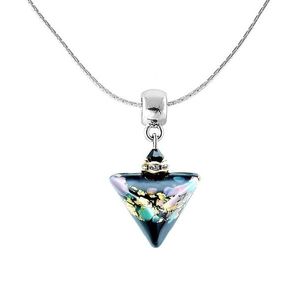 Lampglas Krásný náhrdelník Night Flower Triangle s 24karátovým zlatem v perle Lampglas NTA3 obraz
