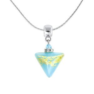 Lampglas Nápaditý náhrdelník Morning Sky Triangle s 24karátovým zlatem v perle Lampglas NTA11 obraz