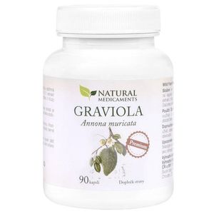 Natural Medicaments Graviola anona (Annona muricata) 90 kapslí obraz