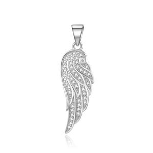 Beneto Stříbrný přívěsek se zirkony Andělské křídlo TAGH223 obraz