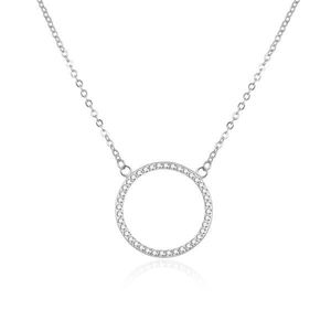 Beneto Oslnivý stříbrný náhrdelník se zirkony AGS1169/47 obraz