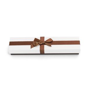 Beneto Bílá dárková krabička s hnědou stužkou KP9-20 obraz