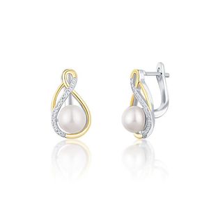 JwL Luxury Pearls Elegantní bicolor náušnice s pravými perlami JL0721 obraz