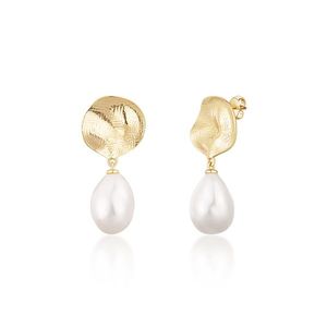 JwL Luxury Pearls Nádherné pozlacené náušnice s pravými barokními perlami JL0724 obraz