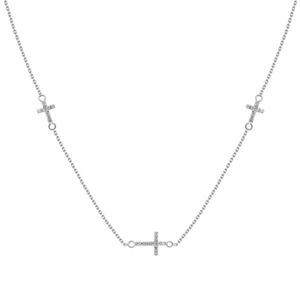 Brilio Silver Elegantní stříbrný náhrdelník se zirkony NCL27W obraz