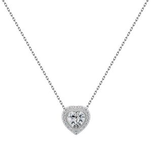 Brilio Silver Elegantní stříbrný náhrdelník s čirými zirkony Srdce NCL23W (řetízek, přívěsek) obraz
