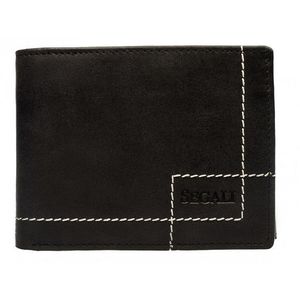 SEGALI Pánská kožená peněženka 02 black obraz