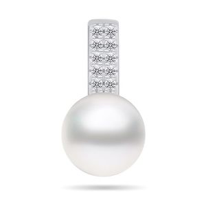 Brilio Silver Třpytivý stříbrný přívěsek s pravou perlou a zirkony PT90W obraz