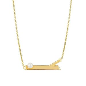 Preciosa Stylový pozlacený náhrdelník Twig s pravou říční perlou 5388Y01 obraz