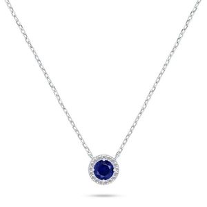 Brilio Silver Třpytivý stříbrný náhrdelník se zirkony NCL136WB obraz