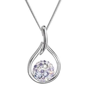 Evolution Group Nadčasový stříbrný náhrdelník s krystaly Swarovski 32075.3 violet (řetízek, přívěsek) obraz