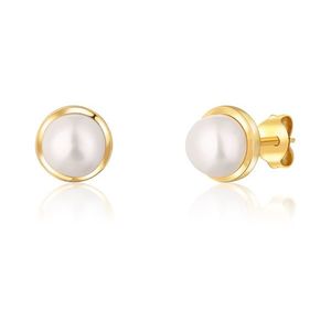 JwL Luxury Pearls Pozlacené náušnice s říční perlou JL0735 obraz