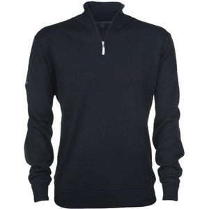 GREGNORMAN MERINO (50: 50) ZIP-NECK Pánský golfový svetr, černá, veľkosť M obraz