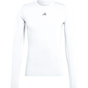 adidas TECHFIT LONG SLEEVE TEE Pánské tričko, bílá, velikost obraz