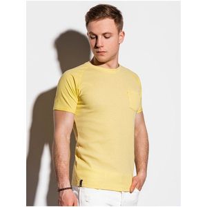 Žluté pánské tričko s kapsou S1182 obraz