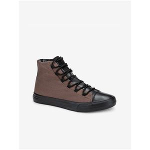 Černo-hnědé pánské sneakers boty Ombre Clothing T378 obraz