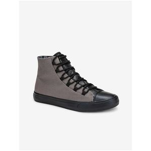 Černo-šedé pánské sneakers boty Ombre Clothing T378 obraz