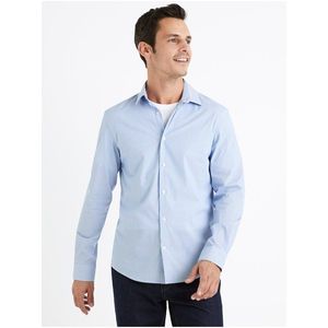 Světle modrá pánská košile Celio Masantal 2 obraz