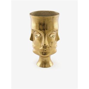 Dekorativní váza ve zlaté barvě SIFCON Gold Faces obraz