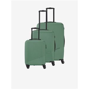 Sada tří cestovních kufrů v zelené barvě Travelite Bali S, M, L Green obraz
