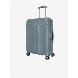 Šedomodrý cestovní kufr Travelite Elvaa 4w M obraz