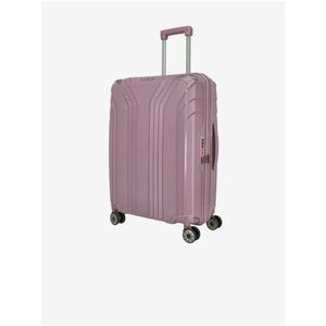 Růžový dámský cestovní kufr Travelite Elvaa 4w M Rosé obraz