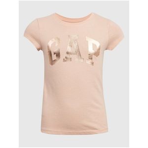 Světle růžové holčičí tričko s logem GAP obraz