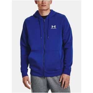 Modrá mikina Under Armour UA Essential Fleece FZ Hood obraz