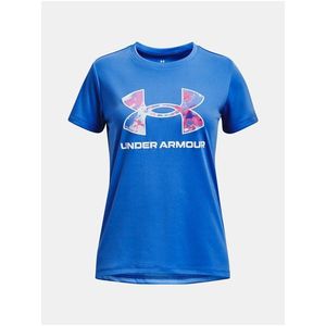 Modré sportovní tričko Under Armour UA Tech Print BL SSC obraz