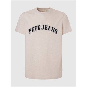 Béžové pánské tričko Pepe Jeans obraz