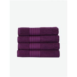50 x 100 cm - Sada čtyř fialových ručníků Good Morning obraz