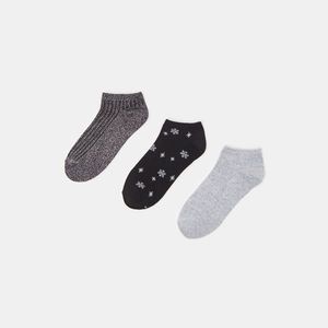 Sinsay - Sada 3 párů ponožek - Černý obraz