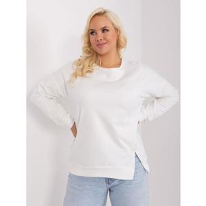 Dámská halenka plus size s rozparkem LIKE ecru obraz