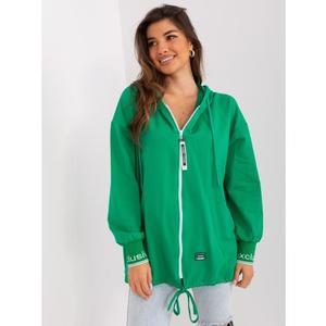 Dámský svetr s kapucí DANIELA zelený obraz