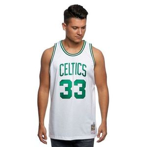 Mitchell & Ness Boston Celtics #33 Larry Bird white Swingman Jersey obraz