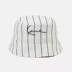 Karl Kani Signature Pinstripe Bucket Hat white obraz