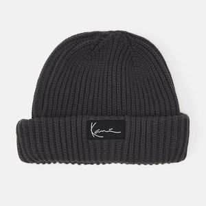 Zimní čepice Karl Kani Signature Fisherman Beanie Anthracite obraz