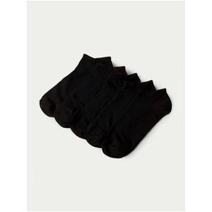 Sada pěti párů dámských ponožek v černé barvě Marks & Spencer obraz