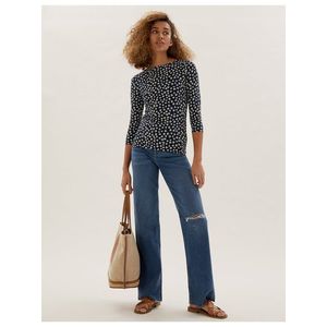 Modré dámské široké džíny Marks & Spencer obraz
