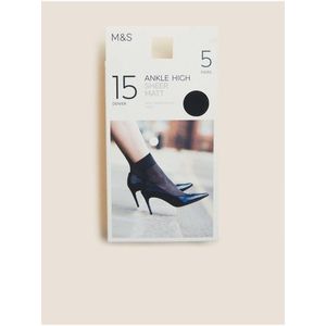 Balení 5 párů matných ponožek, 15 DEN Marks & Spencer černá obraz