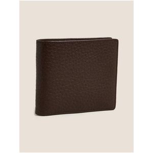 Tmavě hnědá kožená peněženka s technologií Cardsafe™ Marks & Spencer obraz