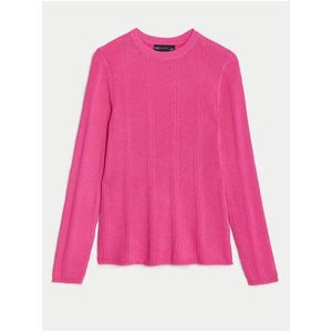Tmavě růžový dámský lehký svetr Marks & Spencer obraz