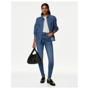 Modré dámské skinny fit džíny Marks & Spencer obraz