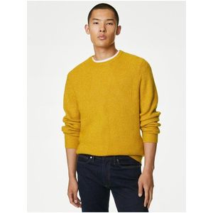 Žlutý pánský basic svetr Marks & Spencer obraz