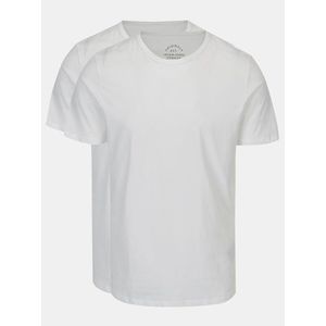Sada dvou bílých pánských triček s krátkým rukávem Jack & Jones Basic obraz