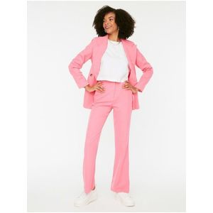 Růžové dámské široké kalhoty Trendyol obraz