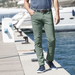 Blancheporte Tvilové rovné kalhoty zelenkavá 58 obraz