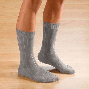 Blancheporte Ponožky s širokým lemem, sada 2 párů černá+šedá 47/50 obraz
