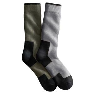Blancheporte Sada 2 párů pracovních ponožek khaki/světle šedá 39/42 obraz